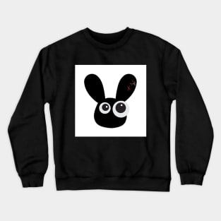 Cute Cartoon Googly Eyed Bunny Crewneck Sweatshirt